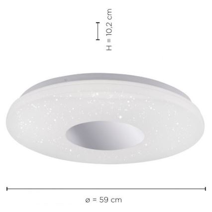 Leuchten Direkt 14822-17 - Plafonnier salle de bain avec un détecteur LAVINIA LED/40W/230V IP44