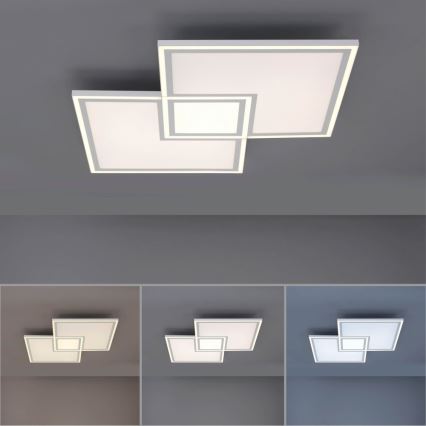 Leuchten Direkt 14855 - 16- Plafonnier LED à intensité variable EDGING LED/51W/230V 2700-5000K + télécommande