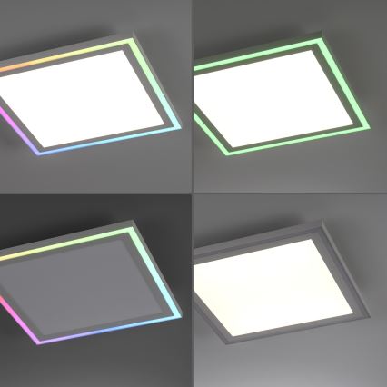 Leuchten Direkt 14900-16 - Plafonnier à intensité variable LED RGB EDGING LED/24W/230V + télécommande