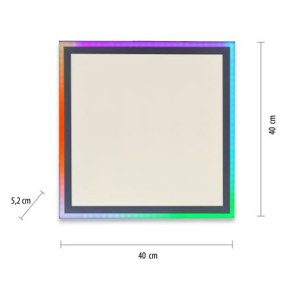 Leuchten Direkt 14900-16 - Plafonnier à intensité variable LED RGB EDGING LED/24W/230V + télécommande