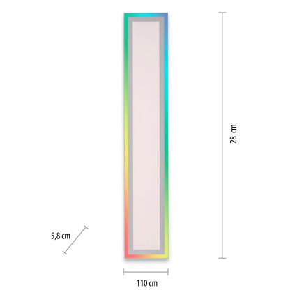 Leuchten Direkt 1490116 - Plafonnier à intensité variable LED RGB EDGING LED/24W/230V