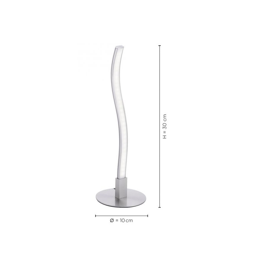 Leuchten Direkt 15128-55 - Lampe de table WAWE LED/3W/230V chromée mat