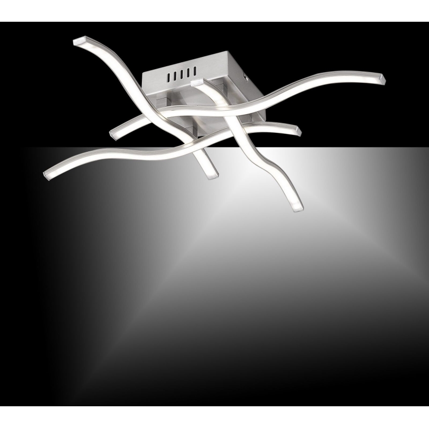 Leuchten Direkt 15131-55 - Lustre monté en surface WAWE 4xLED/4,6W/230V mat chrome