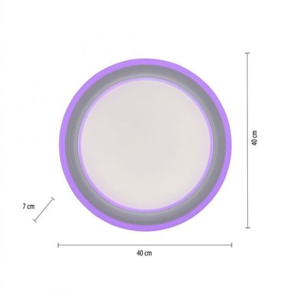 Leuchten Direkt 15152-16 - Plafonnier LED RGBW à intensité variable SPHERIC LED/18W/230V+Télécommande