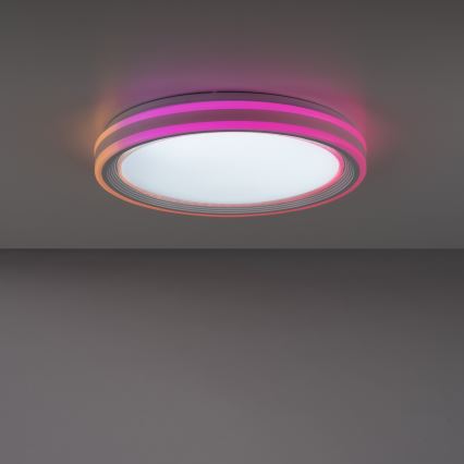 Leuchten Direkt 15154-16- Plafonnier à intensité variable LED RGB EDGING 39W/230V + télécommande