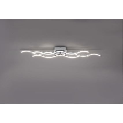 Leuchten Direkt 15166-55 - Lustre monté en surface WAWE LED/28W/230V chromé mat