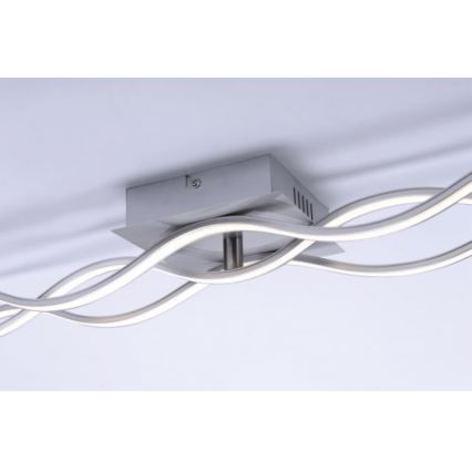 Leuchten Direkt 15166-55 - Lustre monté en surface WAWE LED/28W/230V chromé mat