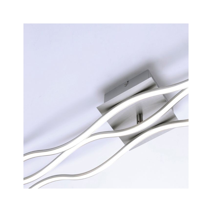 Leuchten Direkt 15167-55 - Plafonnier LED WAWE 2xLED/12,5W/230V+LED/17W, chrome mat