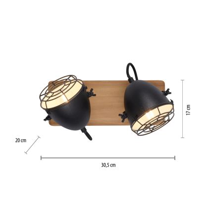 Leuchten Direkt 15172-18 - Spot BEETLE 2xE14/10W/230V pin