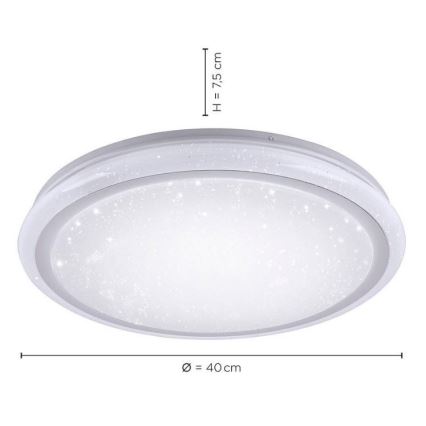 Leuchten Direkt 15220-16 - Luminaire à intensité variable RGB LUISA LED/28W/230V + Télécommande