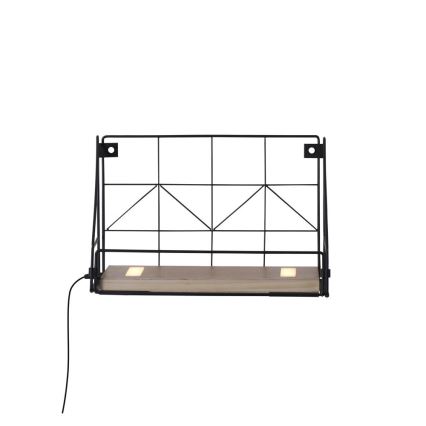 Leuchten Direkt 15276-18 - Étagère avec éclairage LED BOARD 2xLED/1,75W/230V 30 cm eucalyptus