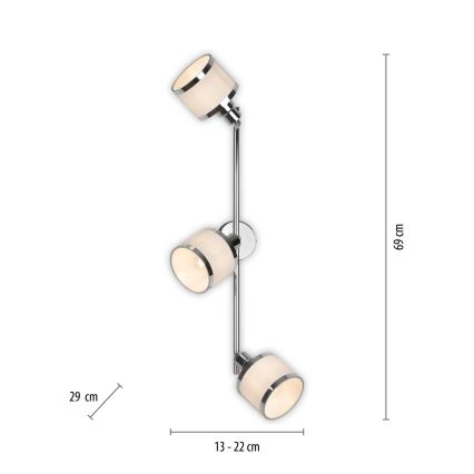 Leuchten Direkt 15373-17 - Spot ACCOR 3xE14/25W/230V