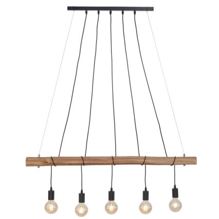 Leuchten Direkt 15515-18 - Suspension filaire DAMIAN 5xE27/60W/230V eucalyptus