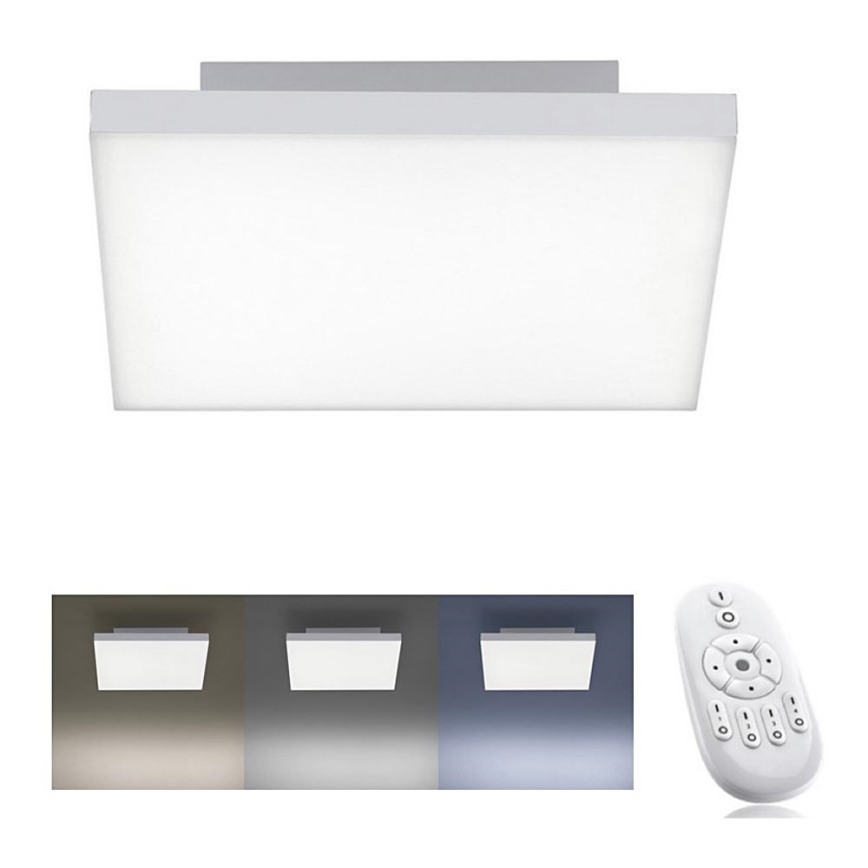 Leuchten Direkt 15550-16 - Plafonnier dimmable LED CANVAS LED/17W/230V + télécommande