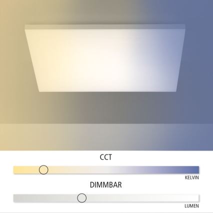 Leuchten Direkt 15552-16- Plafonnier à intensité variable CANVAS LED/40W/230V  2700-5000K + Télécommande