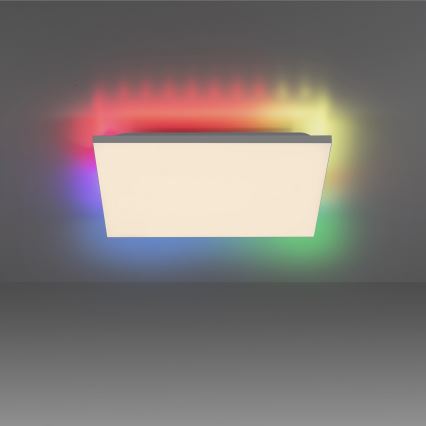 Leuchten Direkt 15561-16- Plafonnier à intensité variable LED RGB CONRAD 27W/230V+ Télécommande