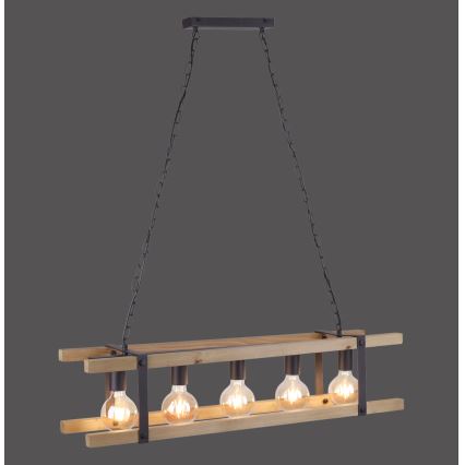 Leuchten Direkt 15685-79 - Suspension chaîne EDITH 5xE27/60W/230V pin