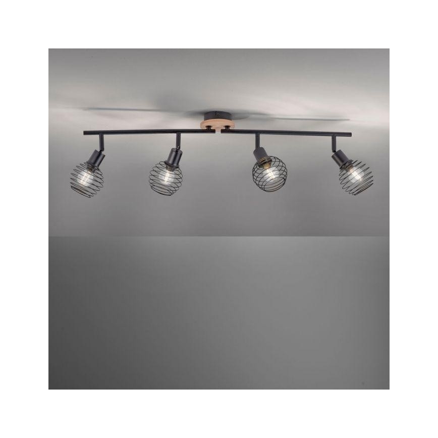 Leuchten Direkt 15924-79 - Spot EUGEN 4xE14/40W/230V chêne