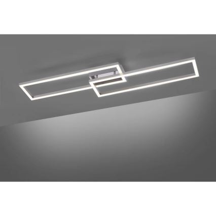 Leuchten Direkt 16430-55 - Plafonnier LED RGBW dimmable MAXI 2xLED/18W/230V 2700-5000K chrome mat + télécommande