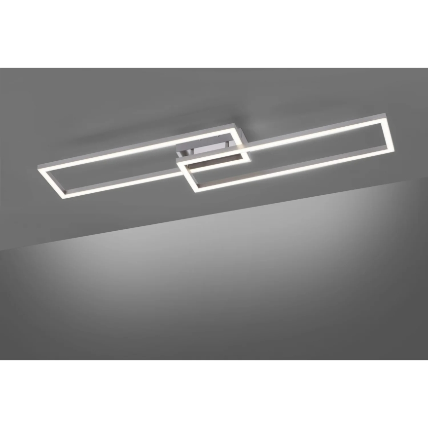 Leuchten Direkt 16430-55 - Plafonnier LED RGBW dimmable MAXI 2xLED/18W/230V 2700-5000K chrome mat + télécommande