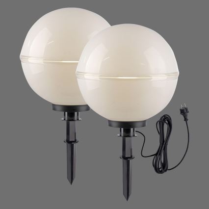 Leuchten Direkt 19324-16-2 - LOT x2 Lampadaire extérieur 1xE27/40W/230V d. 40 cm IP44