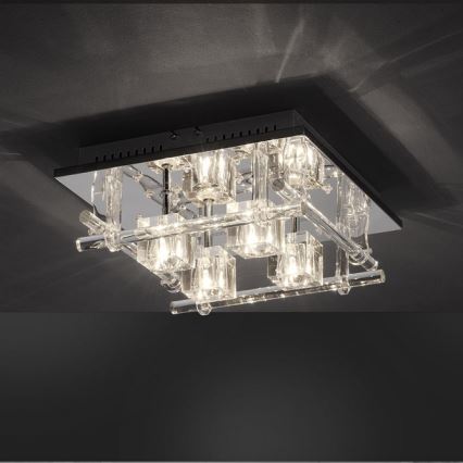 Leuchten Direkt 50356-17 - plafonnier LED KEMAL 4xG4/14W/230V/12V+24xLED/0,05W
