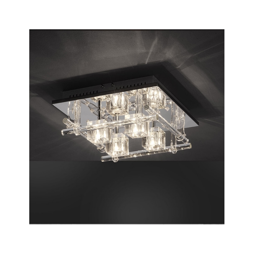 Leuchten Direkt 50356-17 - plafonnier LED KEMAL 4xG4/14W/230V/12V+24xLED/0,05W