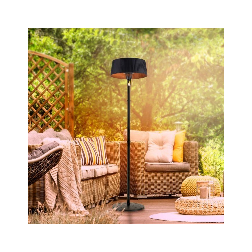 Leuchten Direkt 99507-18 - Élément chauffant extérieur GLOW 1500W/230V 1,95 m IP44 noir