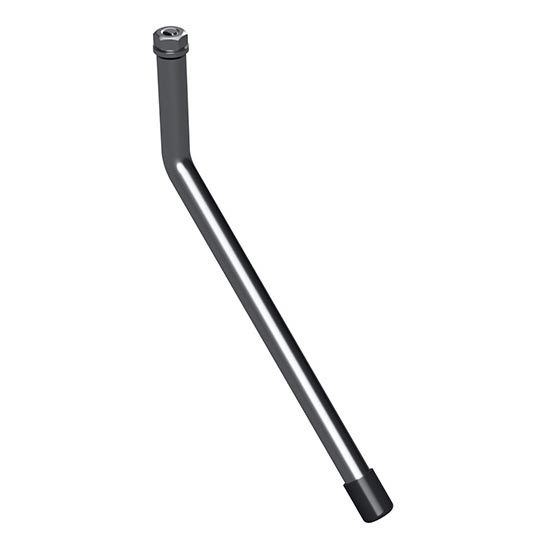 Levier pour miroir 1x14,8 cm en acier inoxydable, finition argentée