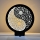 Li-Go 23607/O - Lampe de table décorative LED dimmable/12W/230V 20x22 cm noyer/Yin Yang