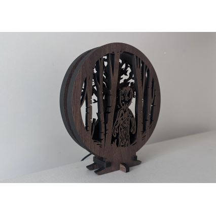 Li-Go 23613/DUB2 - Décoration de table LED dimmable LED/12W/230V 20x22 cm chêne/Grut