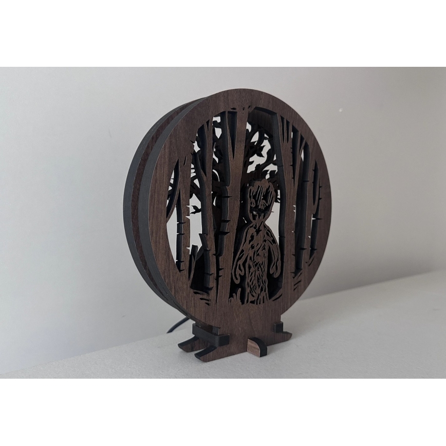 Li-Go 23613/DUB2 - Décoration de table LED dimmable LED/12W/230V 20x22 cm chêne/Grut