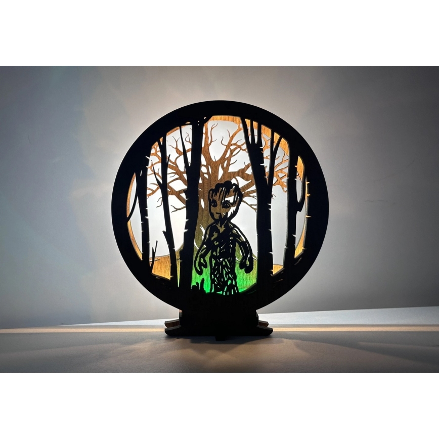 Li-Go 23613/DUB2 - Lampe décorative de table LED dimmable/12W/230V 20x22 cm chêne/Grut