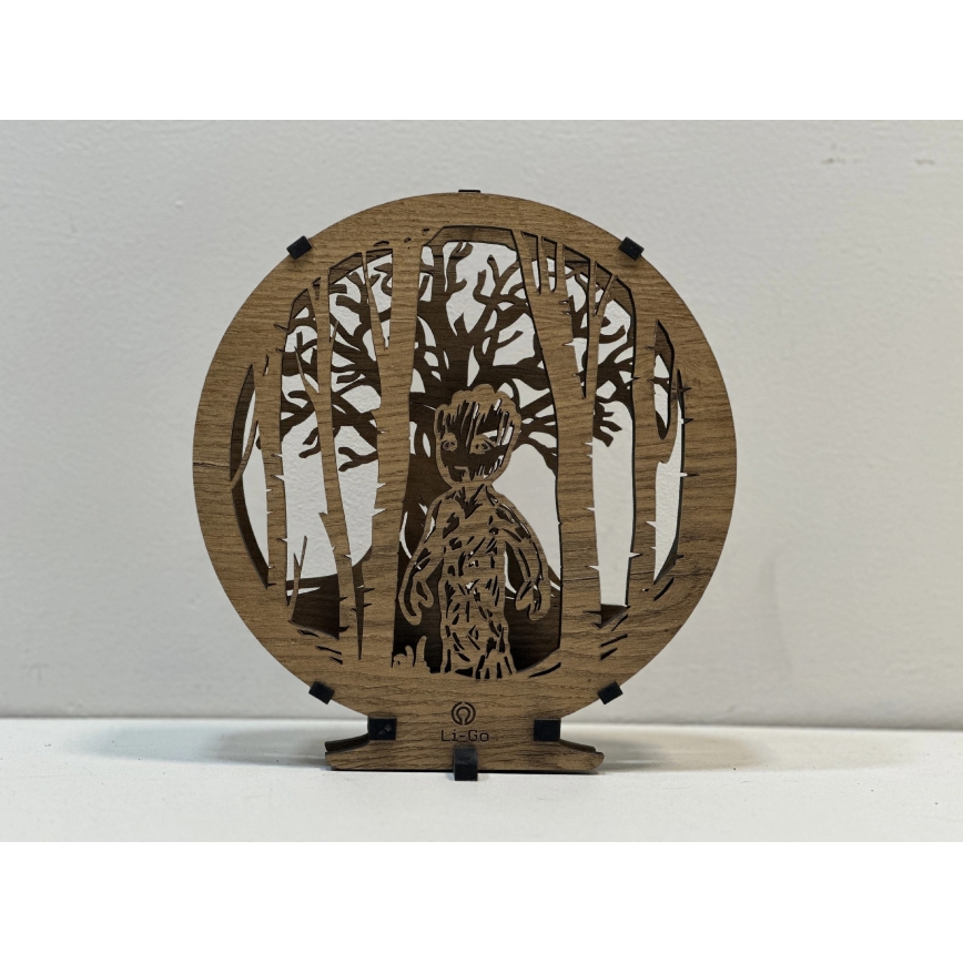 Li-Go 23613/DUB2 - Lampe décorative de table LED dimmable/12W/230V 20x22 cm chêne/Grut