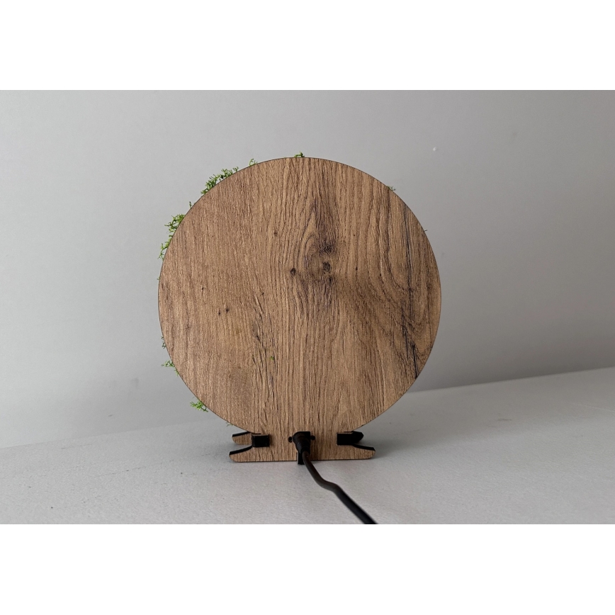 Li-Go 23625/DUB2 - Décoration de table dimmable à LED LED/12W/230V 20x22 cm chêne/écureuil en mousse