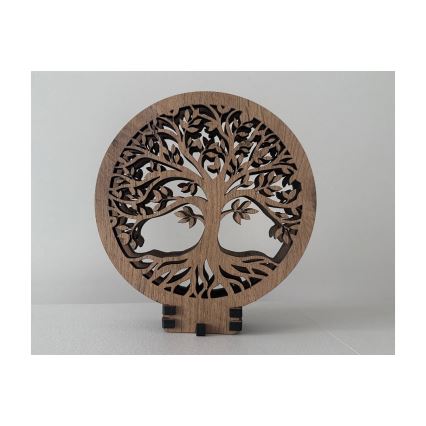 Li-Go 23648/DUB2 - Lampe décorative de table LED dimmable LED/12W/230V 30x31 cm chêne/Arbre de vie