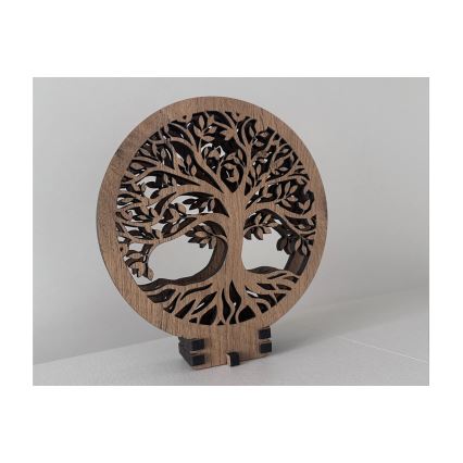 Li-Go 23648/DUB2 - Décoration de table LED à intensité réglable LED/12W/230V 30x31 cm chêne/Arbre de vie