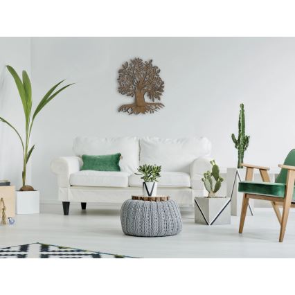 Li-Go 23673/DUB2 - Décoration murale LED dimmable LED/10W/5V 20000 mAh 45x55 cm chêne + télécommande