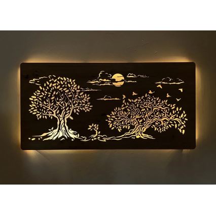 Li-Go 5307/DUB2 - LED décoration murale à intensité réglable LED/24W/230V 120x60 cm chêne/Trois chênes