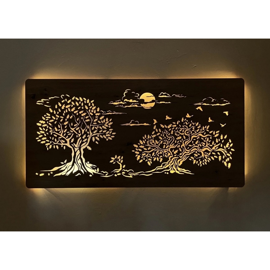 Li-Go 5307/DUB2 - LED décoration murale à intensité réglable LED/24W/230V 120x60 cm chêne/Trois chênes
