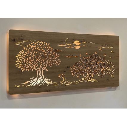 Li-Go 5307/DUB2 - LED décoration murale à intensité réglable LED/24W/230V 120x60 cm chêne/Trois chênes