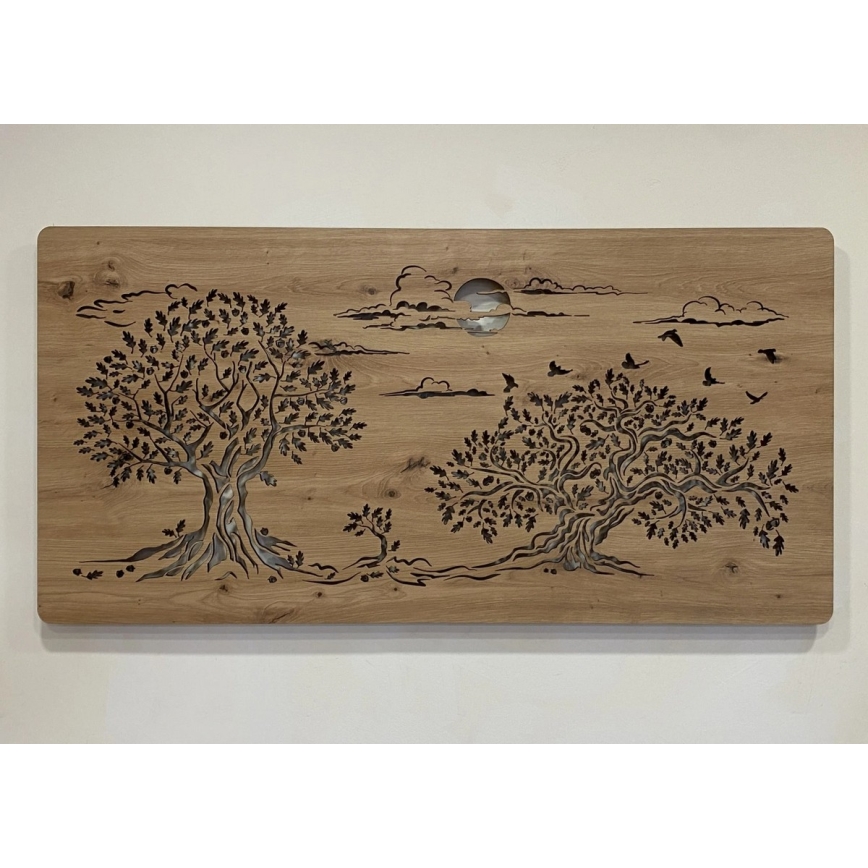 Li-Go 5307/DUB2 - LED décoration murale à intensité réglable LED/24W/230V 120x60 cm chêne/Trois chênes