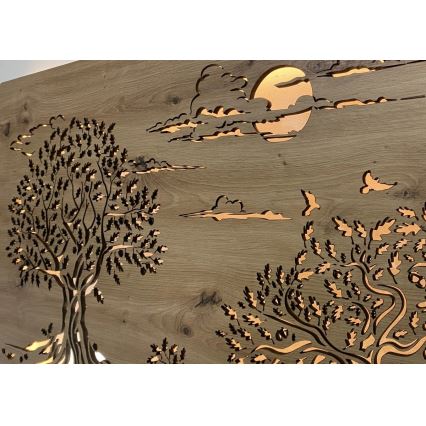 Li-Go 5307/DUB2 - LED décoration murale à intensité réglable LED/24W/230V 120x60 cm chêne/Trois chênes