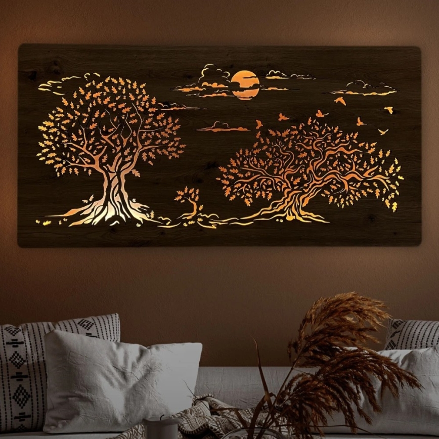 Li-Go 5307/DUB2 - LED décoration murale à intensité réglable LED/24W/230V 120x60 cm chêne/Trois chênes