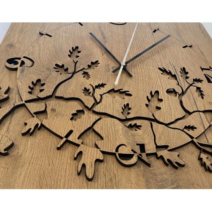 Li-Go 5499/DUB2 - Horloge murale 1xAA 40x40 cm chêne