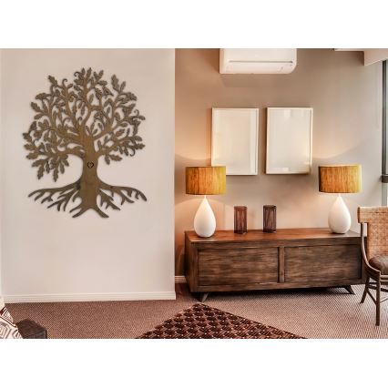 Li-Go 5729/DUB2 - Décoration murale LED avec détecteur de mouvement, LED 10 W / 5 V, 90 x 110 cm, chêne