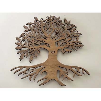 Li-Go 5729/DUB2 - Décoration murale LED avec détecteur de mouvement, LED 10 W / 5 V, 90 x 110 cm, chêne