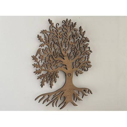 Li-Go 5729/DUB2 - Décoration murale LED avec détecteur de mouvement, LED 10 W / 5 V, 90 x 110 cm, chêne