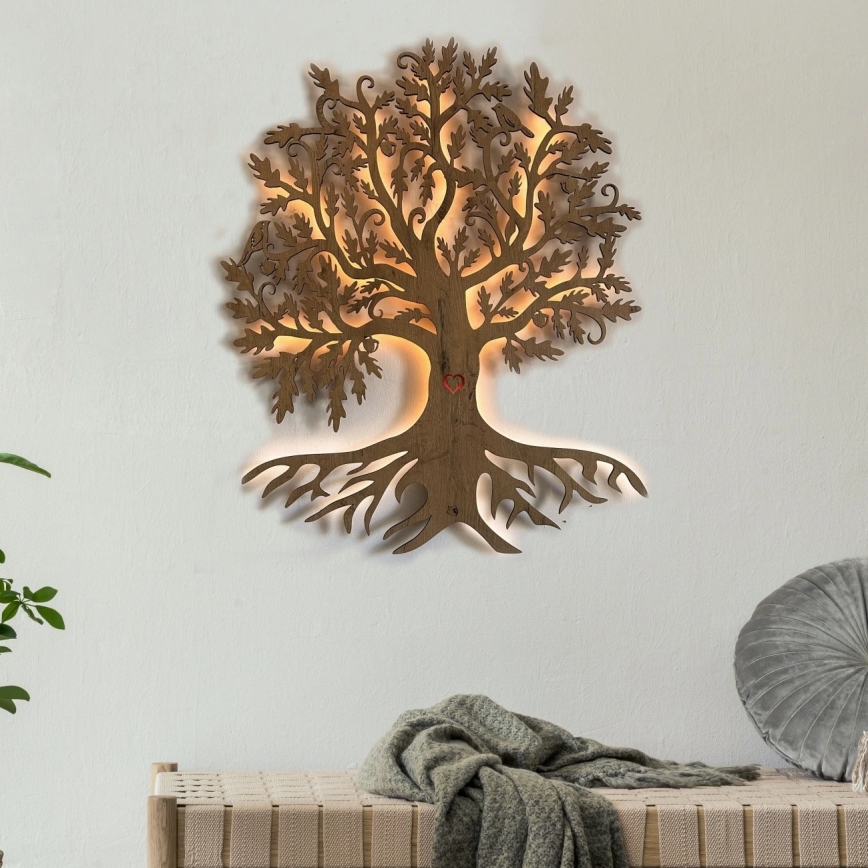 Li-Go 5739/DUB2 - Décoration murale LED à intensité variable LED/10W/230V 68x80 cm chêne