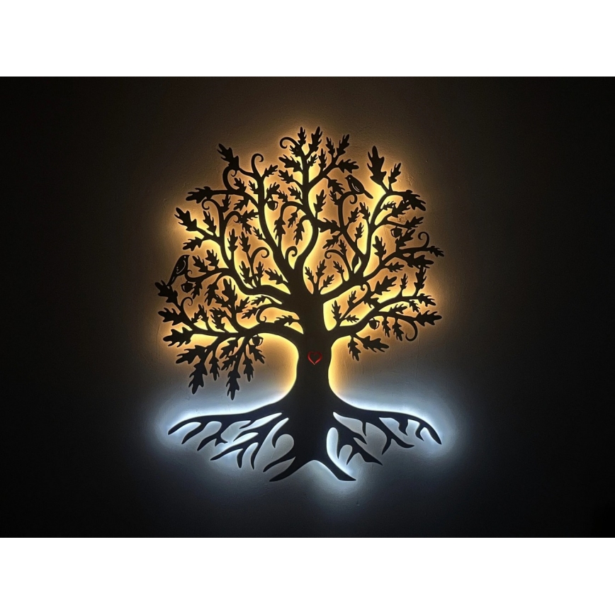 Li-Go 5742/DUB2 - Décoration murale LED à intensité variable, 10 W, 230 V, 90 x 110 cm, chêne